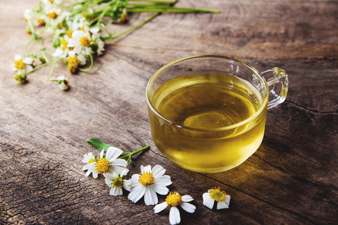 Mint and chamomile tea will relieve pain caused by cervical osteochondrosis